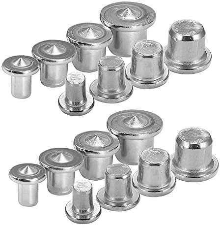 Mesee Dowel Centre Point Set, Wood Tenon Centers Pins Marker for Accurate Drilling, Woodworking Alignment Tool 6mm 8mm 10mm 12mm