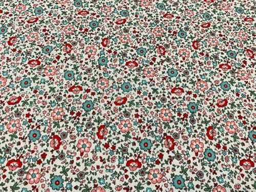 tissus en coton, tissus au mètre, tissus de fleurs LIBERTY MULTICOLOR, tissus de robe, tissus de printemps, 1 mètre x 140 cm, tissus pour enfants, LIVRAISON GRATUITE