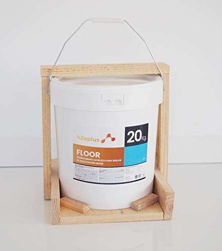 H2oplus · Peinture Sol Extérieur et Intérieur Floor Bleu 20Kg · Pour Garage, Béton, Asphalte, Carrelage et Terrains de Sport · Revêtement de Sol