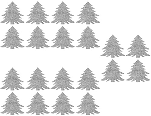 Amosfun Weihnachten Besteckhalter 20 StüCk Filz Bestecktaschen Weihnachtsbaum Design Messer Geschirr Taschen FüR Festliche Tischdeko Xmas Party
