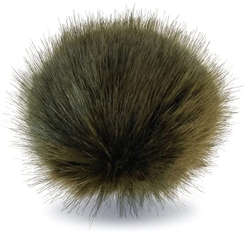 Wohnkult 10-12cm Kunstfell Bommel Pelzbommel Fellbommel Pompon Mützen Anhänger| 26 (Olivgrün)
