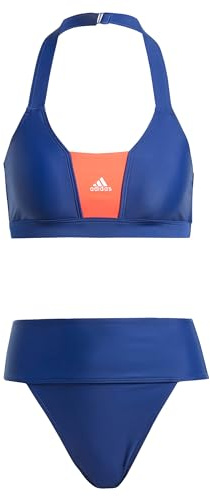 adidas Donna Sportswear Colorblock Bikini, Dark Blue/Bright Red, M