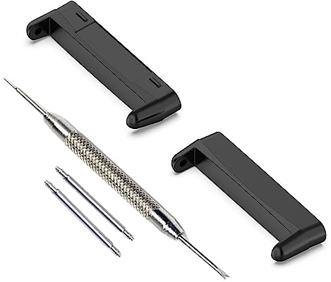 Miimall [2 Stück Kompatibel mit Fitbit Versa 4 Armband Anschluss, Edelstahl Metall Connectoren Fitbit Sense 2 Armband Adapter Verschleißfest Uhren adapter für Fitbit Versa 3/Versa2/Sense 1