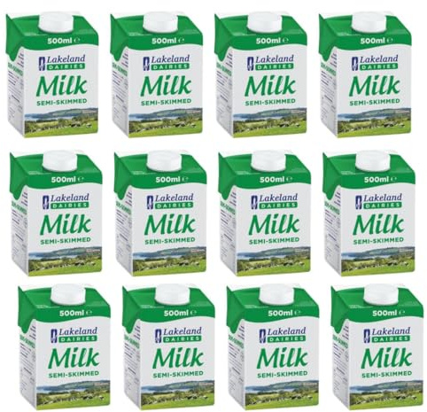 Lakeland Semi-Skimmed Milk 500ml (Pack of 12)