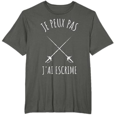Escrimeur Jeu d'escrime Fencer sportive cardiogramme Escrime T-Shirt