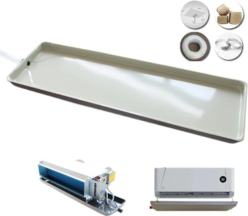 HWGANX Auffangwanne mit Ablauf, Kondensatwanne für Klimaanlagen, Auffangschale für Klimaanlagen,Perfekt für Split-Klimaanlagen-Wärmepumpensysteme im Innen- und-103cm/41in