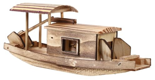 Gogogmee Holzboot-Dekoration Aus Bootsschmuck Für Tischdeko Segelboot-Ornament Für Heimdekoration Fischerboot-Modell Für Schrankschmuck Moderne Bootsfigur