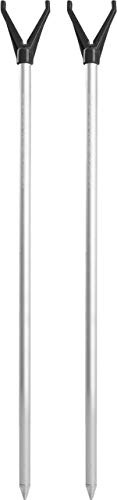 normani 2-er Set Rutenhalter Rutenständer V-Auflage mit Schnurlaufkerbe - 75 cm - Aluminium Rostbeständig Langlebig - 2 Stück Angel- Kescherhalter Universell Einsetzbar