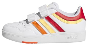 adidas Unisex Kinder Hoops 4.0 Shoes Schuhe, FTWR White Better Scarlet Flash Orange, 34 EU