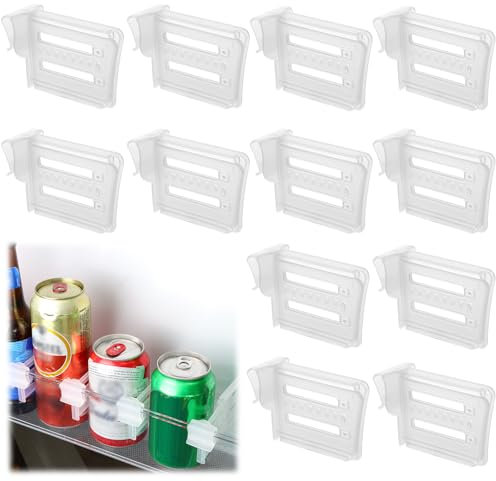12 retenedores de botellas para frigorífico, divisores para frigorífico, ajustables, sujetadores de botellas frigorífico, separadores para nevera, ahorra espacio, organizador para la casa, cocina,