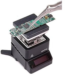Station de Préchauffage Numérique, MHP30 Mini plaque chauffante SMD préchauffeur préchauffage Station de reprise carte PCB soudure dessoudage plaque chauffante LED bande outil de réparation,pour comp