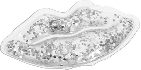 CALLARON Gel Pack Forma Di Labbra Con Glitter e Cuscinetto Rinfrescante Per Occhi Compressa Fredda Riutilizzabile Per Viso e Lip Care Per Trattamenti Di Bellezza e Sollievo Da Occhiaie
