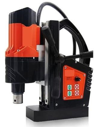 Taladro de Columna, Taladro magnético industrial eléctrico rotativo de 800 W con base magnética y velocidad ajustable, máquina de roscado hacia adelante y hacia atrás.,para bricolaje en casa y jardín
