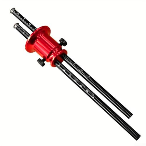 Woodworking Double Head Wheel Marking Gauge Scriber Ruler Line Drawing Tool, Measurement Scriber For Woodworking Projects With Clear Markings For Accuracy(Red)