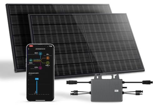 Kit Solar Svan con 2 Paneles Solares Bifaciales de 435W, Microinversor Wifi 800W. SSRS800W, Plug & Play, Control desde APP, Protección IP68, Uso Exterior, Sin Soporte
