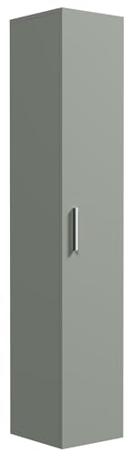Badplaats Armoire de salle de bain Pluto 30 x 30 x 150 cm Vert Mat - Armoire de salle de bain haute avec 1 porte