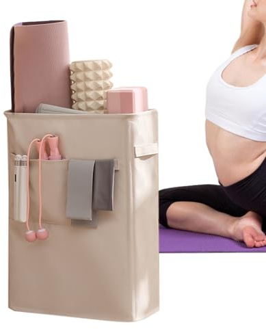 Yoga Matte - Yoga Matte Speicherregal | Yogas Mats Organizer Rack | Oxford Stoff Corner Organizer Racks | Wear-resistente Stoff Yogas-Blöcke Halter mit Rädern | Waschbarer Speicher für Zuhause, Fitnes