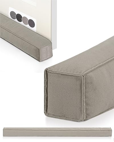 Beautissu Zugluftstopper für Türen 80cm – Wärmeschutz & Kälteschutz Türluftstopper Hellgrau – Stoff Windstopper Tür Zugluftstopper Fenster Haustür Kältestopper – Marin