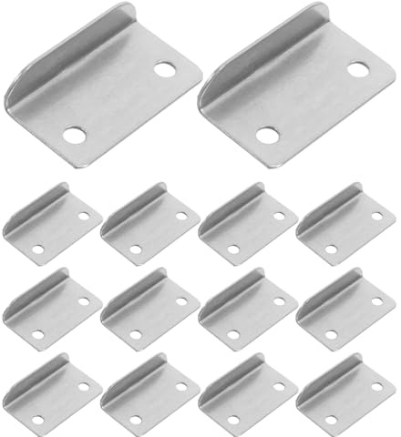 COHEALI Lot de 20 Plaques de Verrouillage Métalliques en Angle Droit Grandes Gâches pour Tiroirs et Armoires Remplisseurs de Gâche pour Meubles de Bureau et Maison Protection Sécurisée