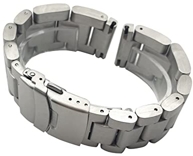 DSHDFJ Schwarzes Edelstahl-Armband 22 Mm 24 Mm 26 Mm Kompatibel Mit Diesel DZ4343 DZ7305 Uhrenarmband Aus Massivem, Verdickendem Metall(Silver,22mm)