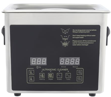 Limpiador ultrasónico de doble frecuencia, 28/40 kHz, 3,2 L, temporizador, acero inoxidable, para laboratorio, gafas, relojes