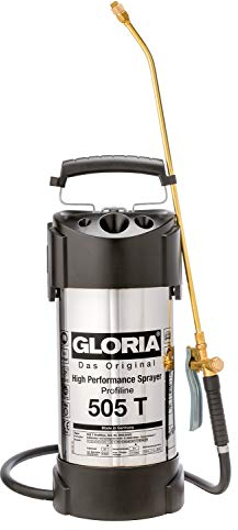 GLORIA Hochleistungssprühgerät 505 T Profiline | 5 L Profi Drucksprüher aus rostfreiem Edelstahl | Ölfest | 6 bar | Für Industrie, Handwerk & Reinigung | Ideal für Schalöl | TÜV & GS geprüft