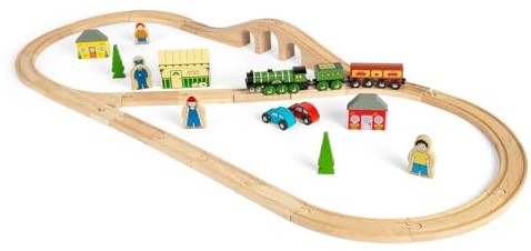 Bigjigs Rail Heritage Collection Flying Scotsman Train Set - 40 Play Pieces