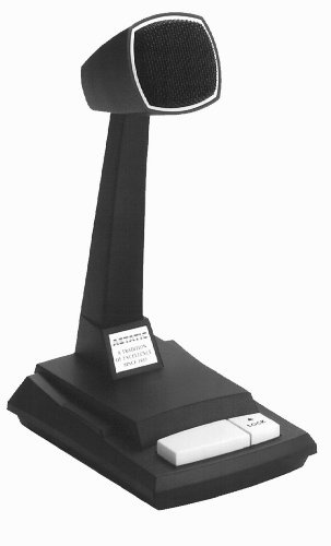 Astatic by CAD Audio 878HL-2 Omnidirectional Dynamic Desktop Microphone with Locking Push-to-Talk Switch – Low-Profile, 6′ Cable, Broad Speech-Optimized Response