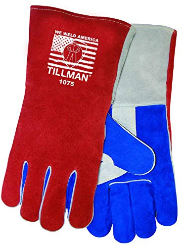Tillman 1075 We Weld America Premium Side Split Cowhide Welding Gloves - Large