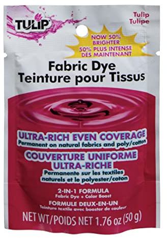 Tulip Permanent Fabric Dye Powder, Hot Dye Method for Vibrancy, Long-Lasting Color, Tulip Pink
