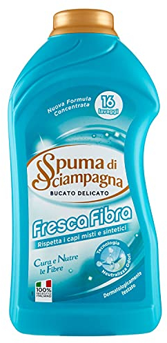 Spuma Di Sciampagna Detersivo per Bucato Liquido Delicato Fresca Fibra 16 Lavaggi - 800 ml