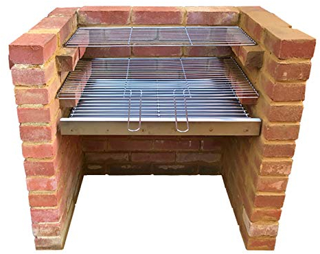 SunshineBBQs Stainless Steel DIY Brick Built in BBQ Kit for Charcoal - 67cm x 40cm Grill