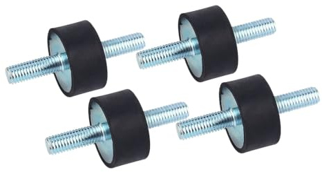 4 Stück Anti-Vibrations-Halterungen aus Gummi für Rohrisolierungsdämpfer aus Gummi mit Doppelschrauben, 30 x 15 M8 x 23
