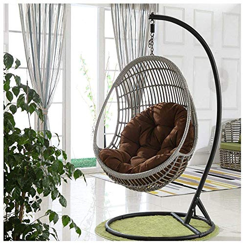 YLXD 90 * 120cm Silla Colgante Mimbre Huevo Cojín, Columpio Cojín Suave De Engrosamiento para Columpio, Hamaca Jardin(Kcolic Sin Silla Colgante)