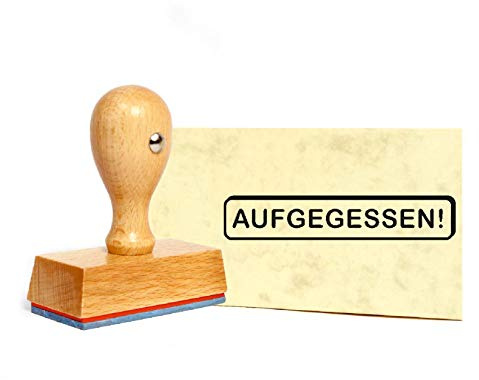 Stempel Aufgegessen - Holzstempel - 49 x 9 mm