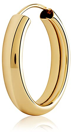NKlaus Creolen Gold 333 Echtgold klassisch, 8 Karat, 20 x 3,9 mm, 1 Stück | Angegebenes Paargewicht ca. 0,8 g; 3,9 mm breit