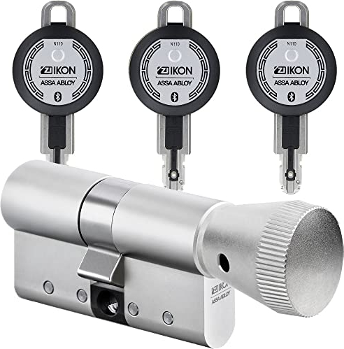 ASSA ABLOY CLIQ Go Starter-Set mit elektronischem Knaufzylinder 30A/I30, 3 Bluetooth-Nutzerschlüssel, Sicherungskarte - Modulbauweise