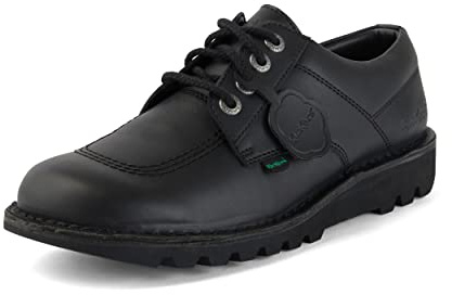 Kickers Unisex Kick Lo Shoes | Extra Comfortable | Added Durability | Premium Quality, Black, 6.5 UK