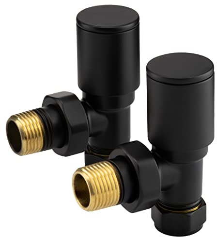 Valvole Radiatore Nere, Valvole Radiatore Angolate Nere, Valvole Radiatore Portasciugamano Nere, Valvole Portasciugamano Nere, Valvole Portasciugamano Angolate, Valvole Radiatore (15mm)