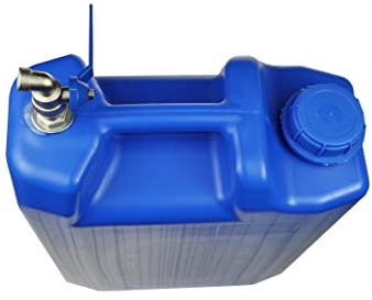 POKM Toolsmarket GmbH 20 L BLAU Wasserbehälter Schmal Wasserkanister Tankbehälter Camping Kanister + verzinkt Hahn