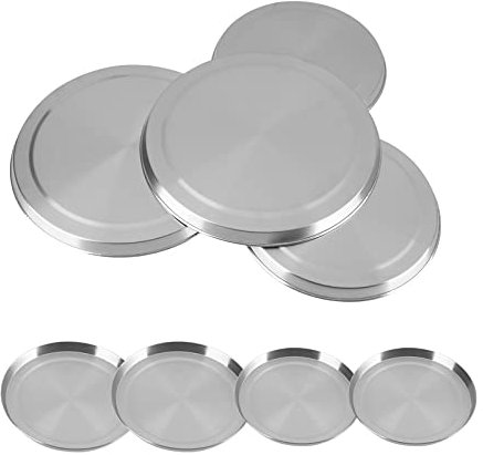 Herdabdeckplatten Rund,Herdabdeckung, 4 Edelstahl-Küchenherdplatten-Brennerabdeckungen, Herdschutz, Küchengeräte