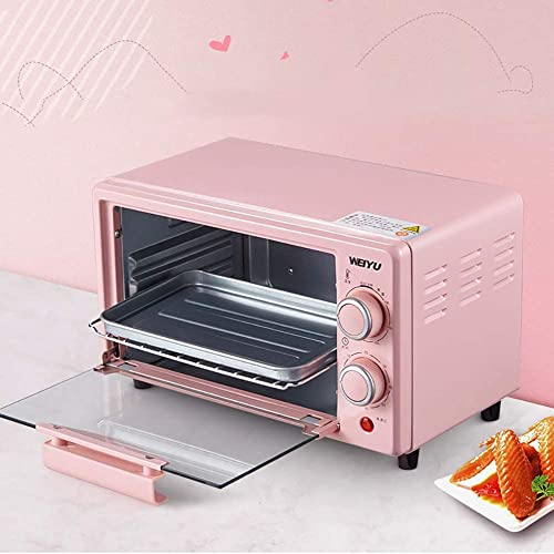 REJOON 10L Mini Toaster Electric Oven Cooking Grill, Bake, Toast Bake Kitchen Compact Table Top Timer 800W Convection Oven Home Baking Multifunctional Full-Automatic Electric Oven