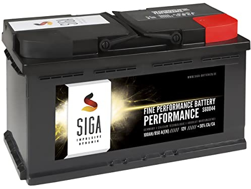 SIGA Autobatterie 100Ah 12V Starterbatterie ersetzt 95Ah 105Ah 88Ah