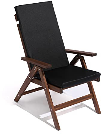 PARAMAISON Cuscino Imbottito per Sdraio Cook, Sfoderabile, Antigraffio, con Laccetti, Interni od Esterni, Imbottitura 5 cm, Universale Copri Sdraio Giardino 45x120 cm