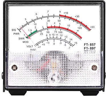 Irfora Mini-SWR-Leistungsmesser, externes Messgerät, Zeiger, Wattmeter, Empfangsanzeige, kompatibel mit YAESU FT-857 FT-897