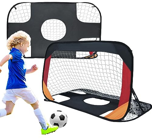 KAIDIDA Profi Pop-Up Fußballtor 2er Set 75×75×100 cm Mobiles Kleinfeldtor für Fußballtraining & Technik-Drills - Robustes Trainingsgerät für Athleten & Vereine Deutschland-Farben