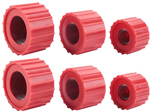 Juwacoo 6 limpiadores de tuberías de cobre, 1/2, 3/4, 1 pulgada, cepillo de limpieza de tuberías, cepillo de limpieza de tubos para limpieza de tubos de fontanería y mantenimiento de metales