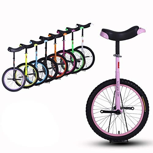 Wheel Trainer Einrad 20 Zoll Unisex Einrad für Kinder/Erwachsene, robuster Stahlrahmen und Leichtmetallfelgenrad, Einrad Radfahren Outdoor-Sport Fitness, bestes Geburtstagsgeschenk (Rosa 20 Zoll