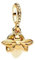 Feitery Luciole Dorée Charms Faune et Perles pour Femme Charm Compatible avec les Bracelets et Colliers Pandora