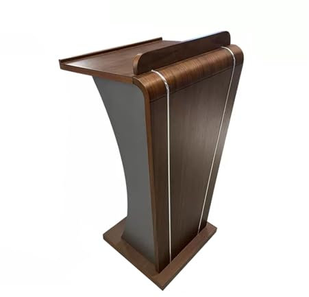 Rednerpult Holz Tragbar Elegantes Design mit Stauraum und Kabelloch Stehpult Podium für Klassenzimmer, Kirche, Büro